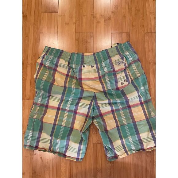 Polo Ralph Lauren Men's Plaid Swim Trunks XXL Multicolor Mesh Lining Back Pocket - Picture 6 of 9